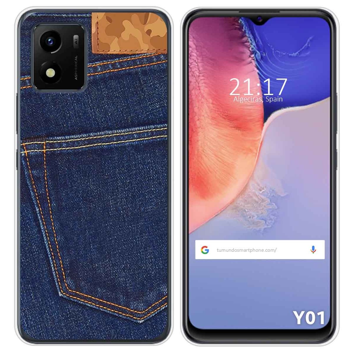 Funda Silicona para Vivo Y01 diseño Vaquero Dibujos