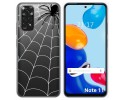 Funda Silicona Transparente para Xiaomi Redmi Note 11 / 11s diseño Araña Dibujos
