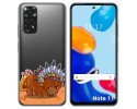 Funda Silicona Transparente para Xiaomi Redmi Note 11 / 11s diseño Bufalo Dibujos