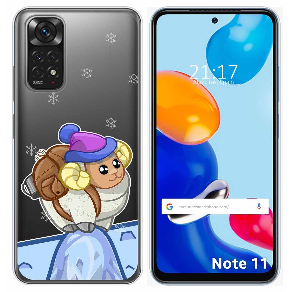 Funda Silicona Transparente para Xiaomi Redmi Note 11 / 11s diseño Cabra Dibujos