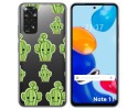 Funda Silicona Transparente para Xiaomi Redmi Note 11 / 11s diseño Cactus Dibujos