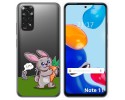 Funda Silicona Transparente para Xiaomi Redmi Note 11 / 11s diseño Conejo Dibujos