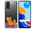Funda Silicona Transparente para Xiaomi Redmi Note 11 / 11s diseño Leopardo Dibujos