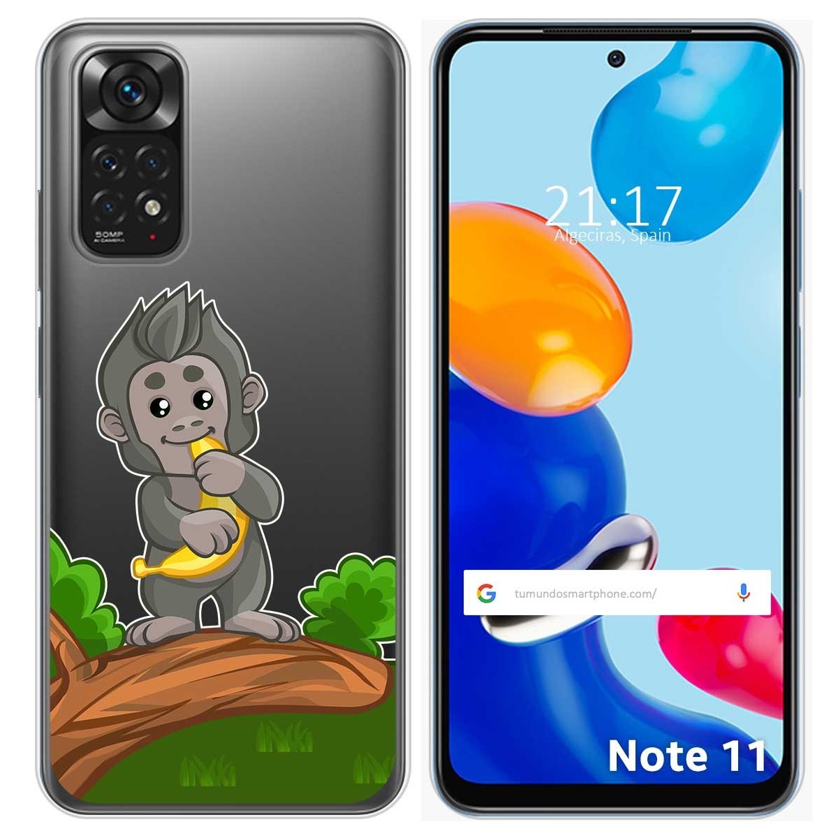 Funda Silicona Transparente para Xiaomi Redmi Note 11 / 11s diseño Mono Dibujos