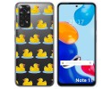 Funda Silicona Transparente para Xiaomi Redmi Note 11 / 11s diseño Pato Dibujos