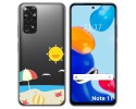 Funda Silicona Transparente para Xiaomi Redmi Note 11 / 11s diseño Playa Dibujos