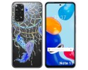 Funda Silicona Transparente para Xiaomi Redmi Note 11 / 11s diseño Plumas Dibujos