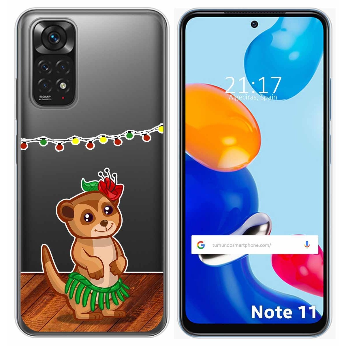 Funda Silicona Transparente para Xiaomi Redmi Note 11 / 11s diseño Suricata Dibujos