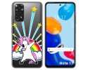 Funda Silicona Transparente para Xiaomi Redmi Note 11 / 11s diseño Unicornio Dibujos
