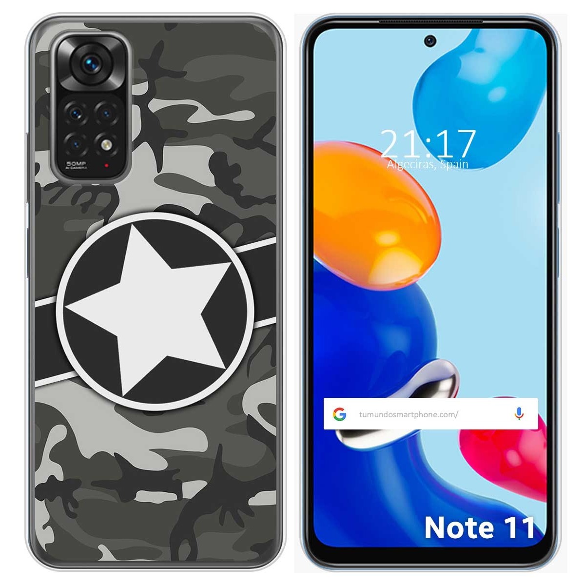 Funda Silicona para Xiaomi Redmi Note 11 / 11s diseño Camuflaje 02 Dibujos