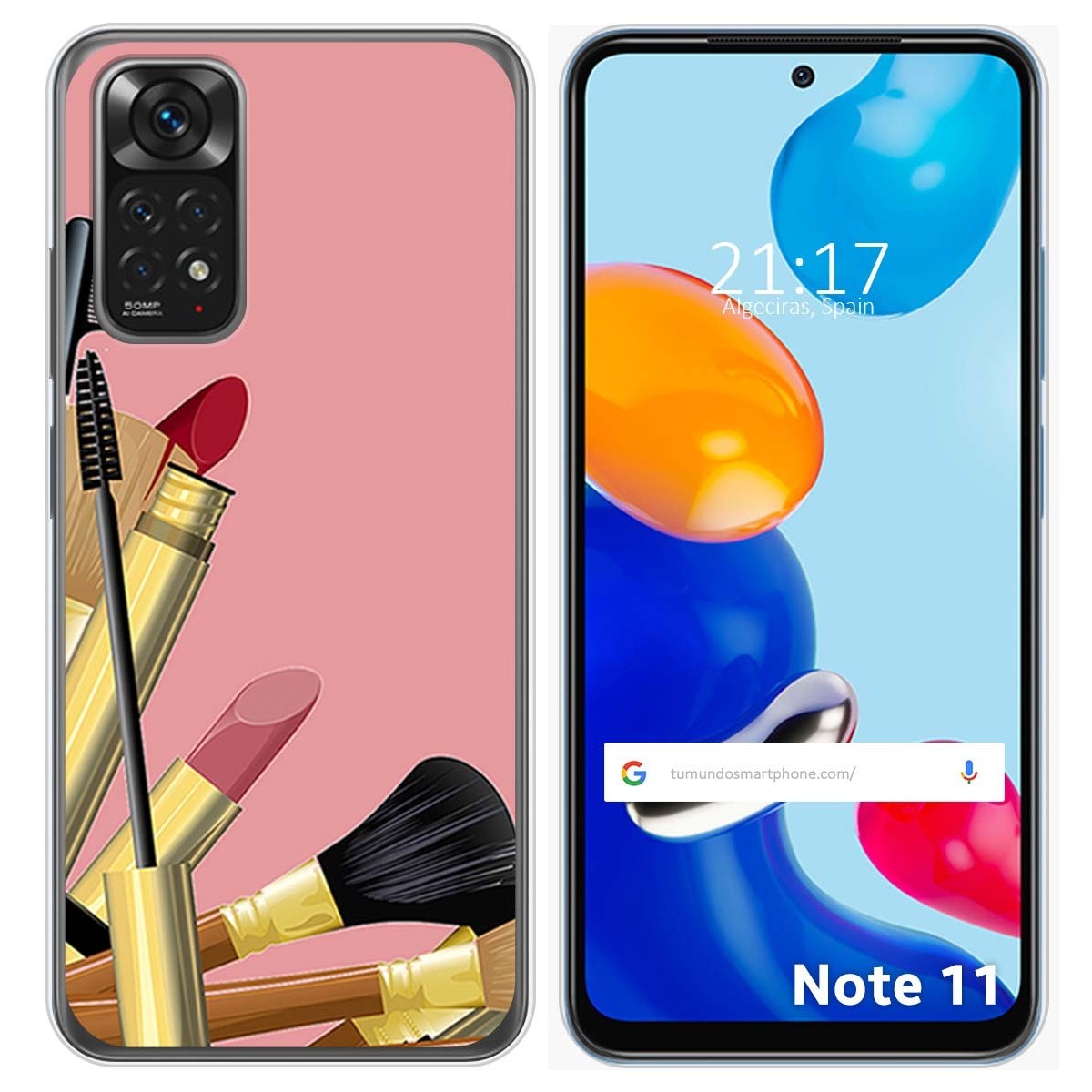 Funda Silicona para Xiaomi Redmi Note 11 / 11s diseño Brochas Dibujos