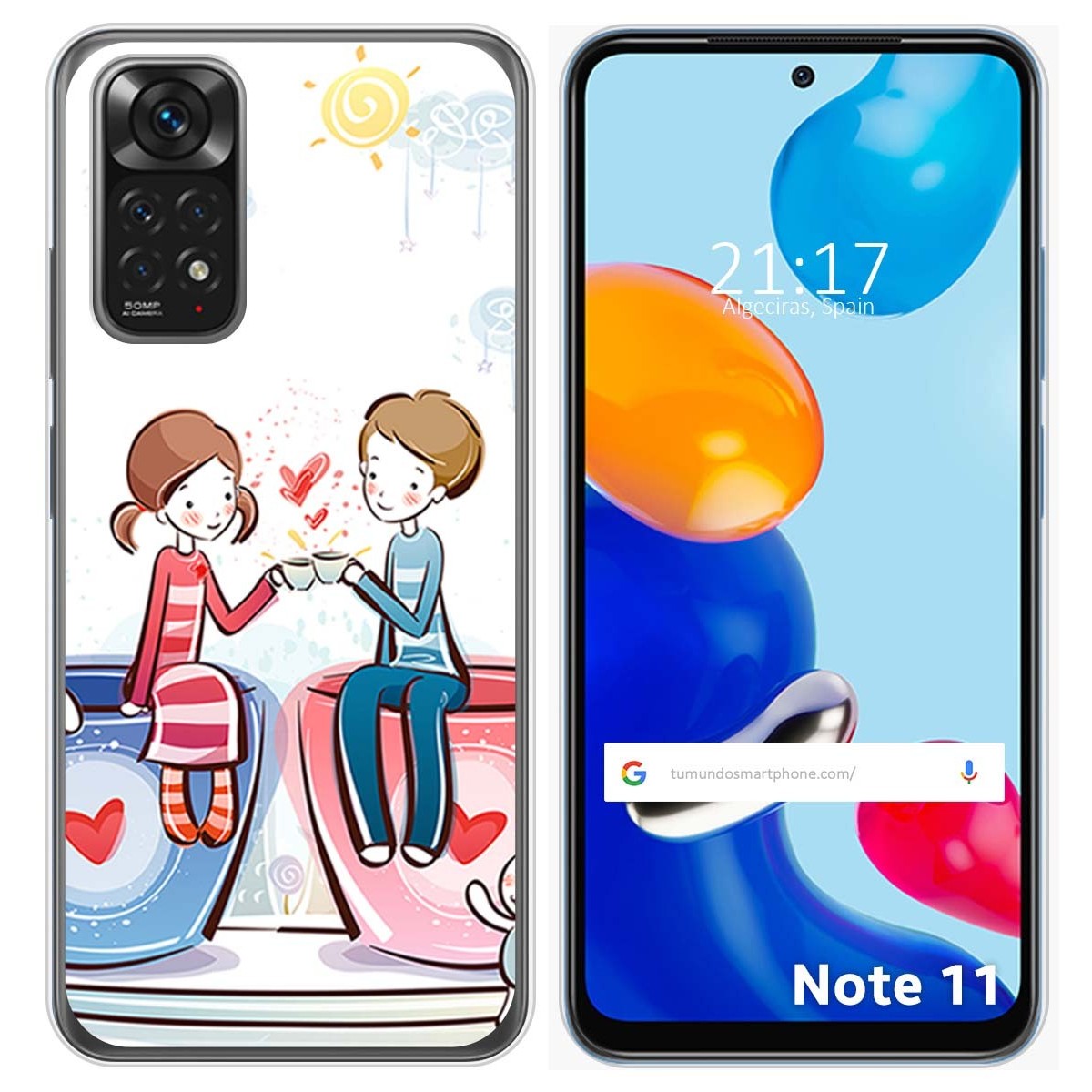 Funda Silicona para Xiaomi Redmi Note 11 / 11s diseño Café Dibujos