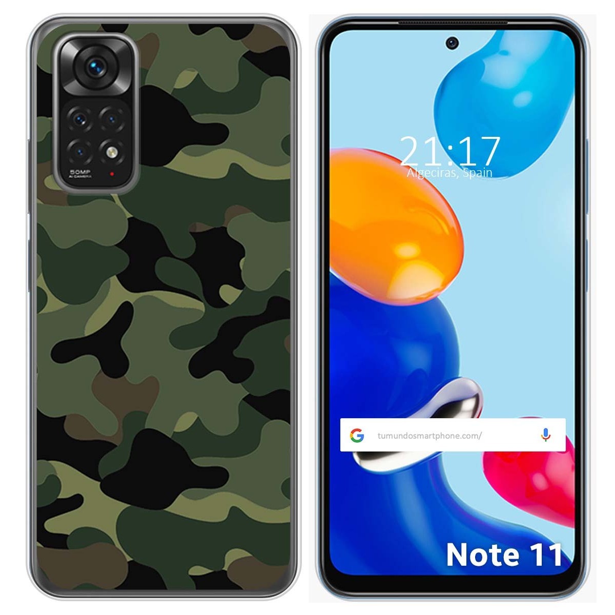 Funda Silicona para Xiaomi Redmi Note 11 / 11s diseño Camuflaje Dibujos