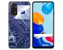 Funda Silicona para Xiaomi Redmi Note 11 / 11s diseño Circuito Dibujos