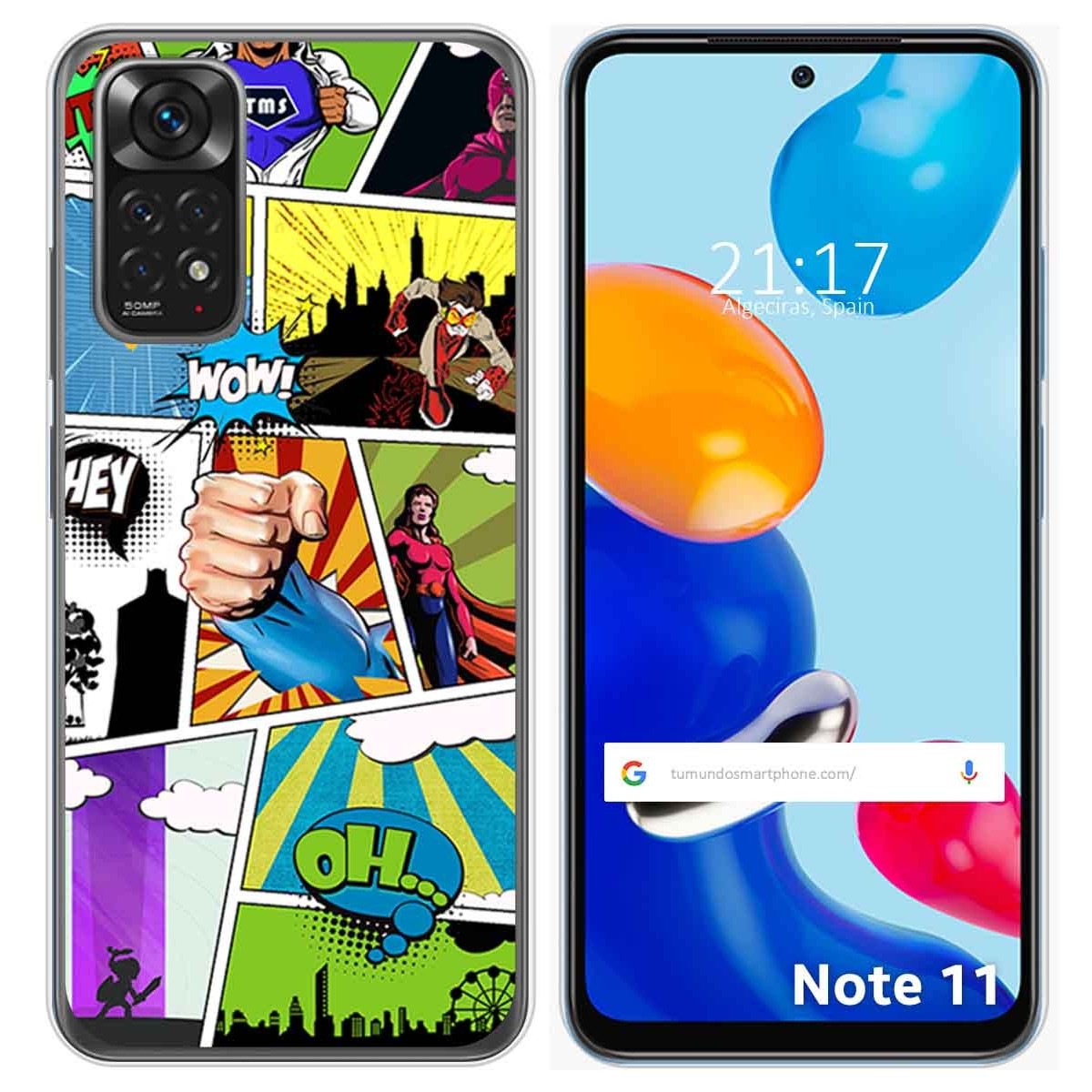 Funda Silicona para Xiaomi Redmi Note 11 / 11s diseño Comic Dibujos