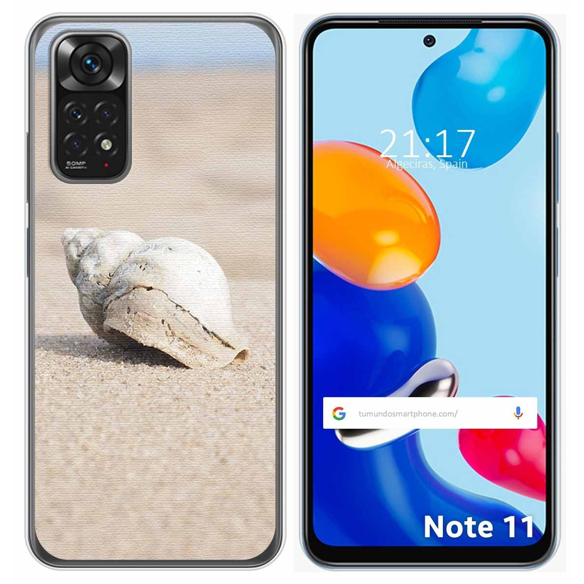 Funda Silicona para Xiaomi Redmi Note 11 / 11s diseño Concha Dibujos