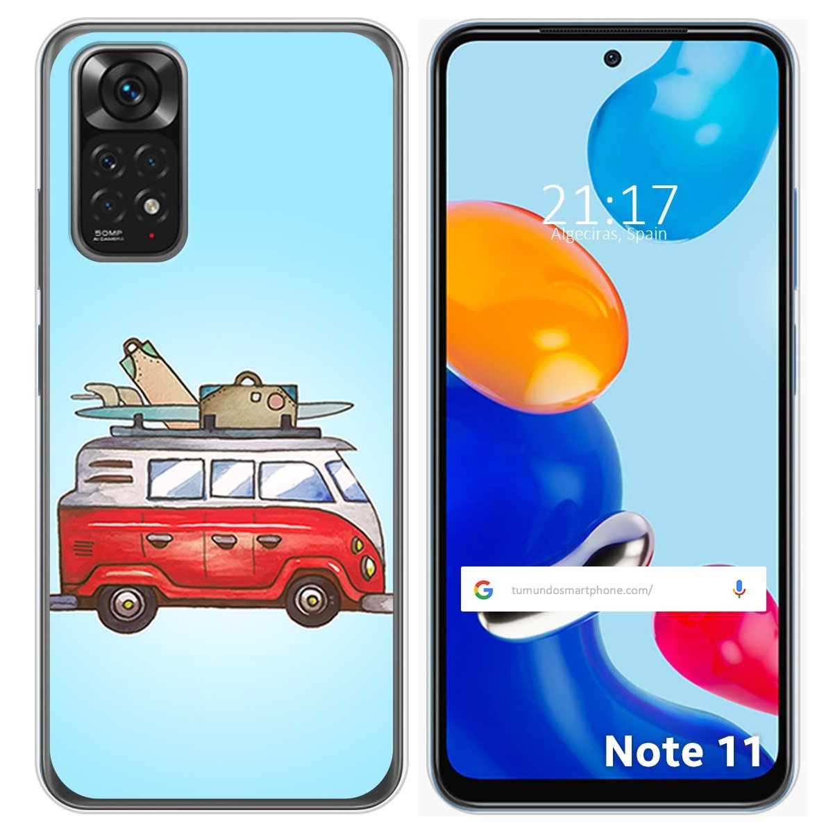 Funda Silicona para Xiaomi Redmi Note 11 / 11s diseño Furgoneta Dibujos