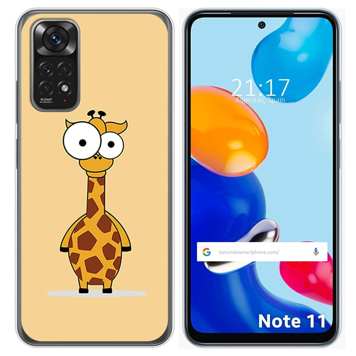 Funda Silicona para Xiaomi Redmi Note 11 / 11s diseño Jirafa Dibujos