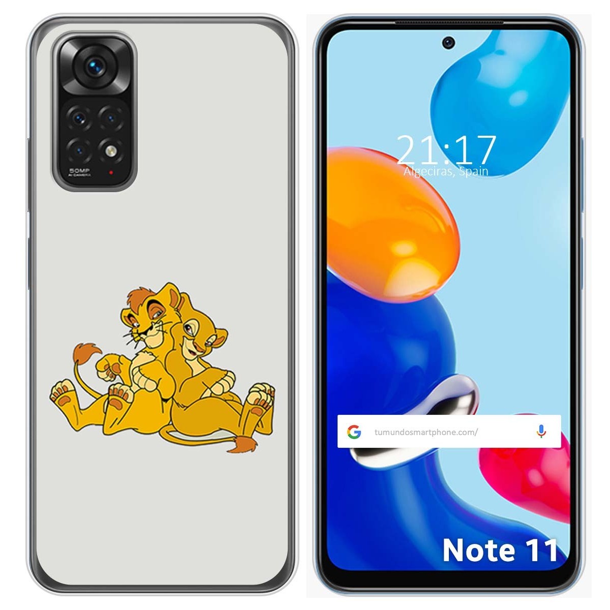 Funda Silicona para Xiaomi Redmi Note 11 / 11s diseño Leones Dibujos