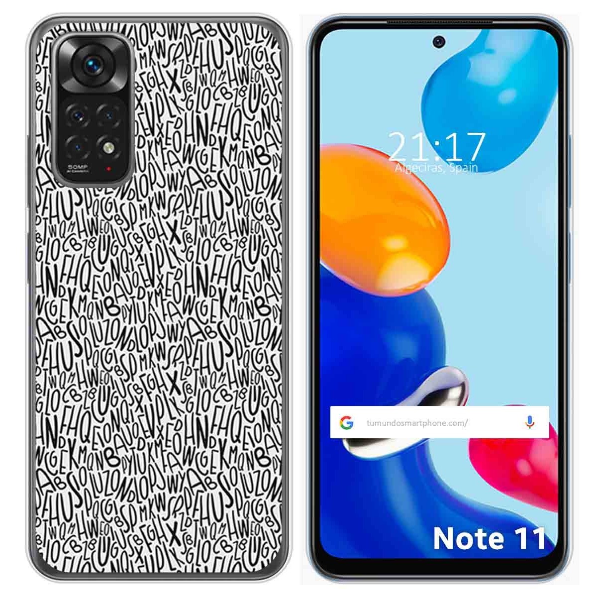 Funda Silicona para Xiaomi Redmi Note 11 / 11s diseño Letras Dibujos
