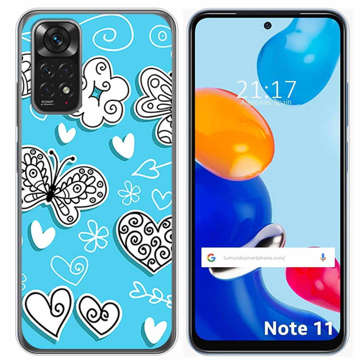 Funda Silicona para Xiaomi Redmi Note 11 / 11s diseño Mariposas Dibujos
