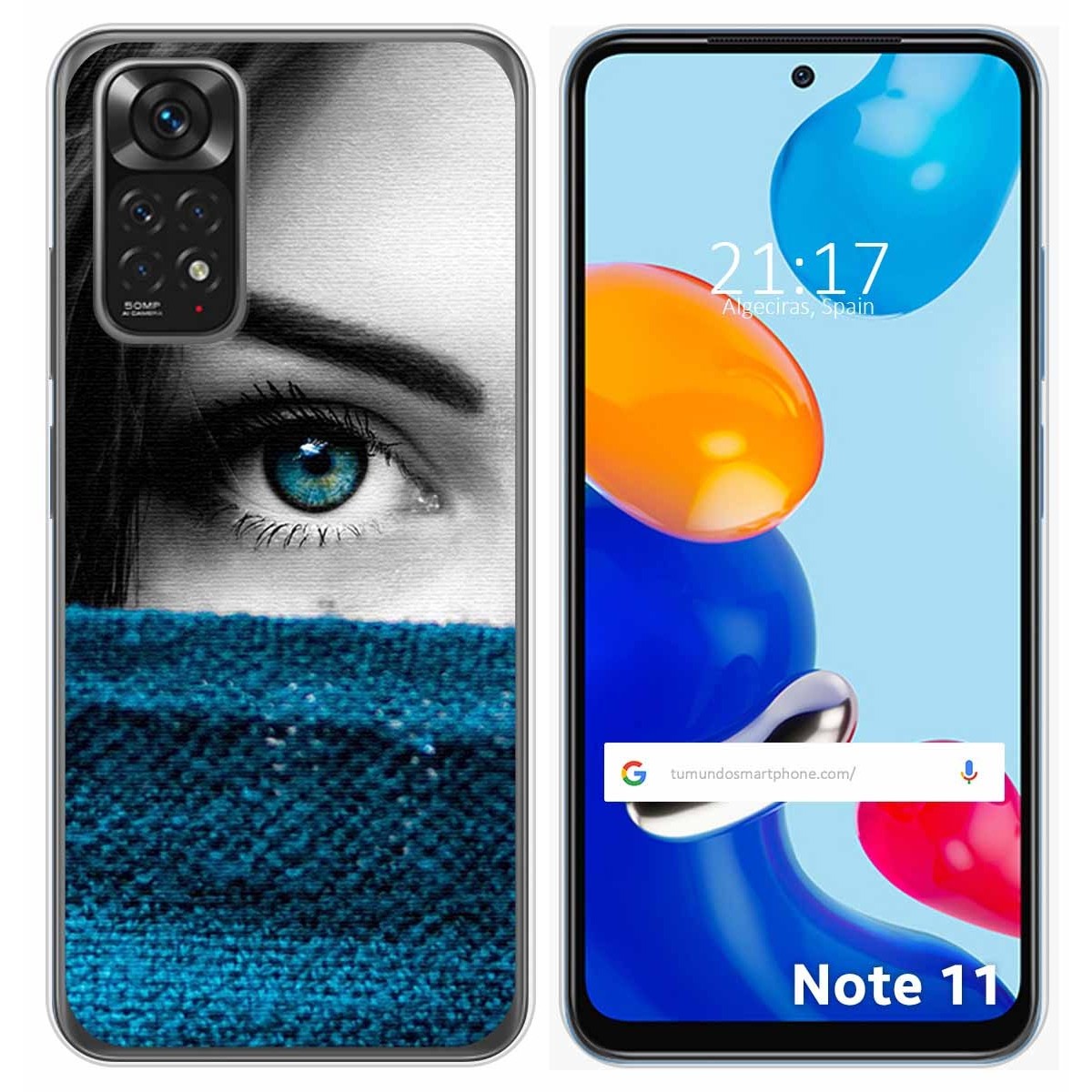 Funda Silicona para Xiaomi Redmi Note 11 / 11s diseño Ojo Dibujos