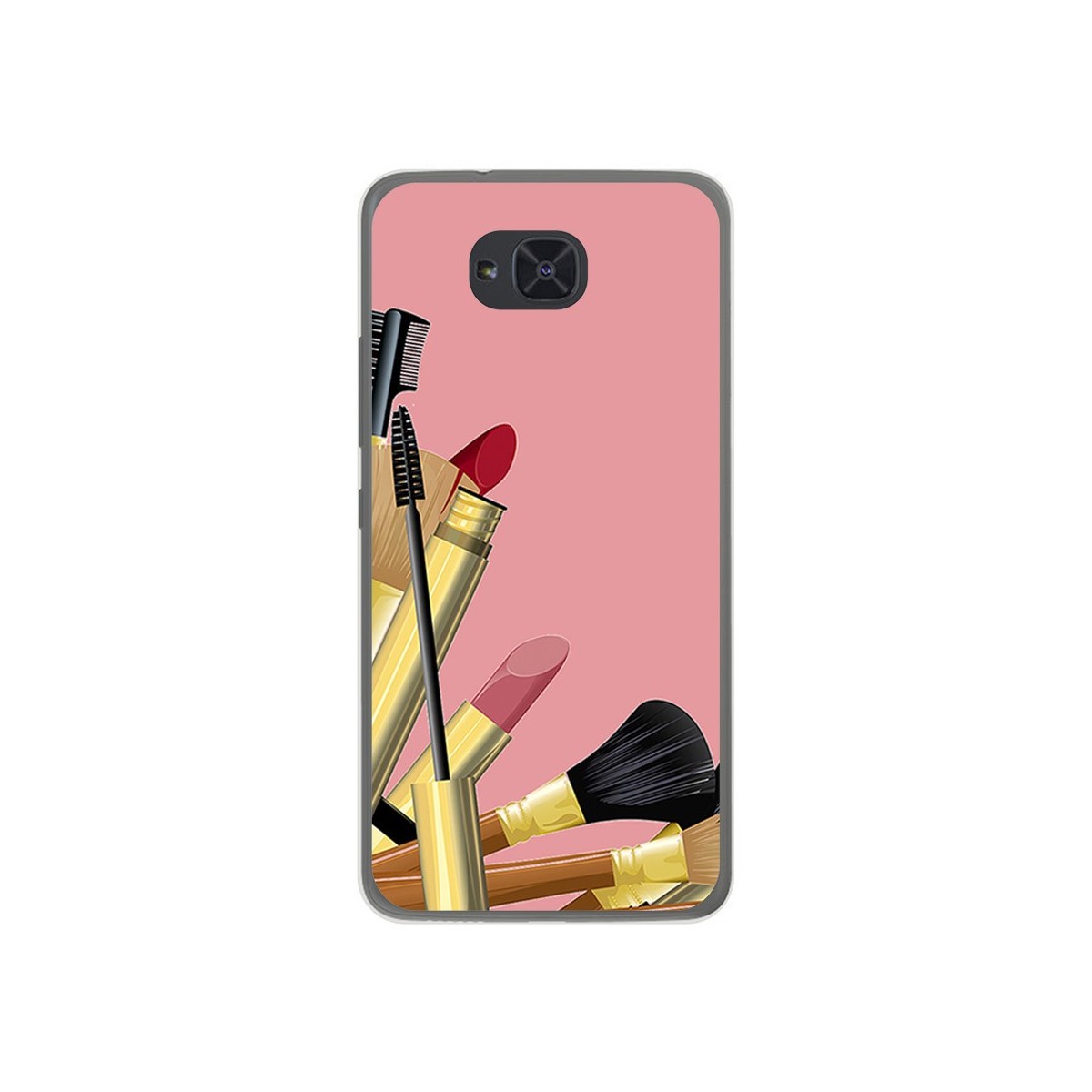 Funda Gel Tpu para Bq Aquaris U2 / U2 Lite Diseño Brochas Dibujos