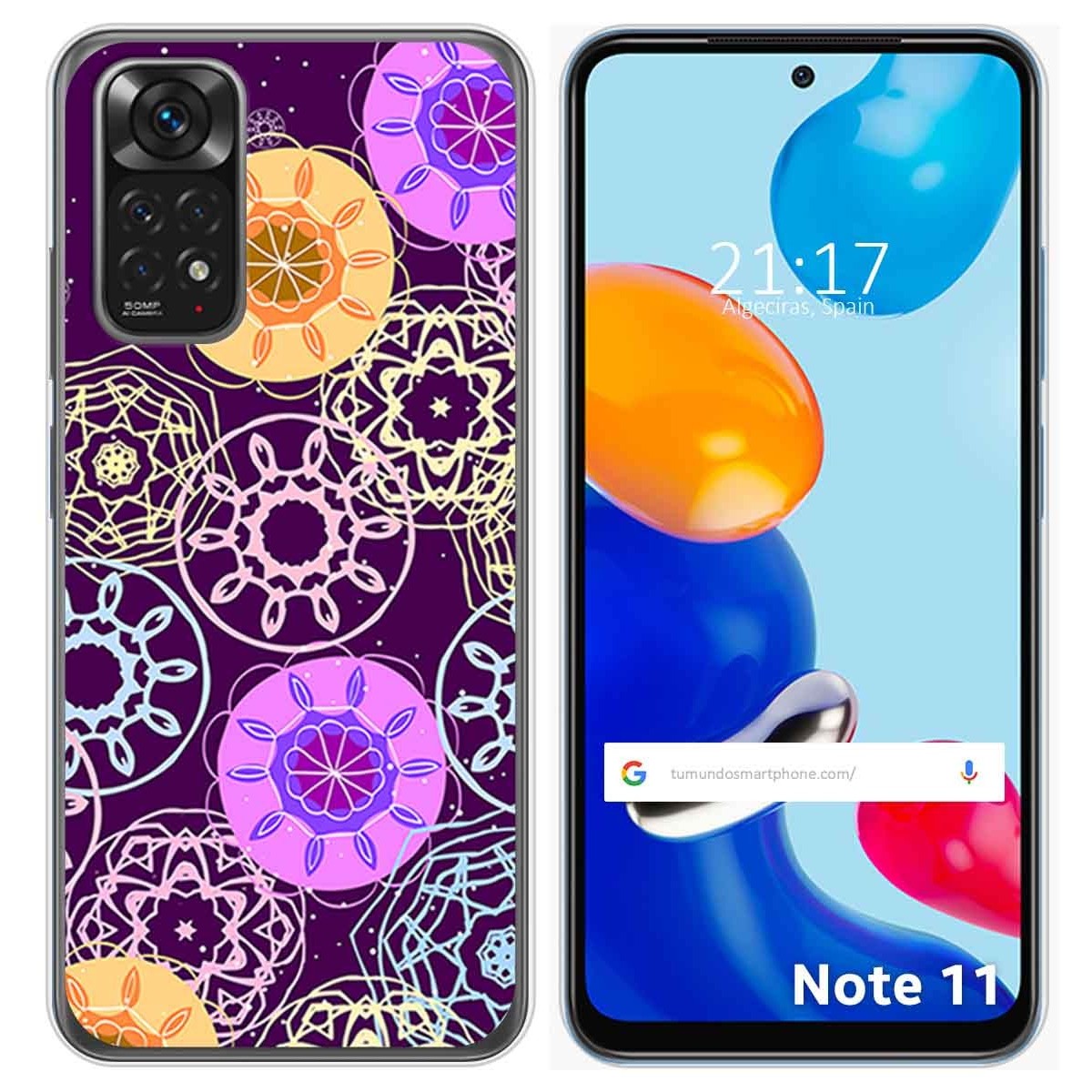 Funda Silicona para Xiaomi Redmi Note 11 / 11s diseño Radial Dibujos