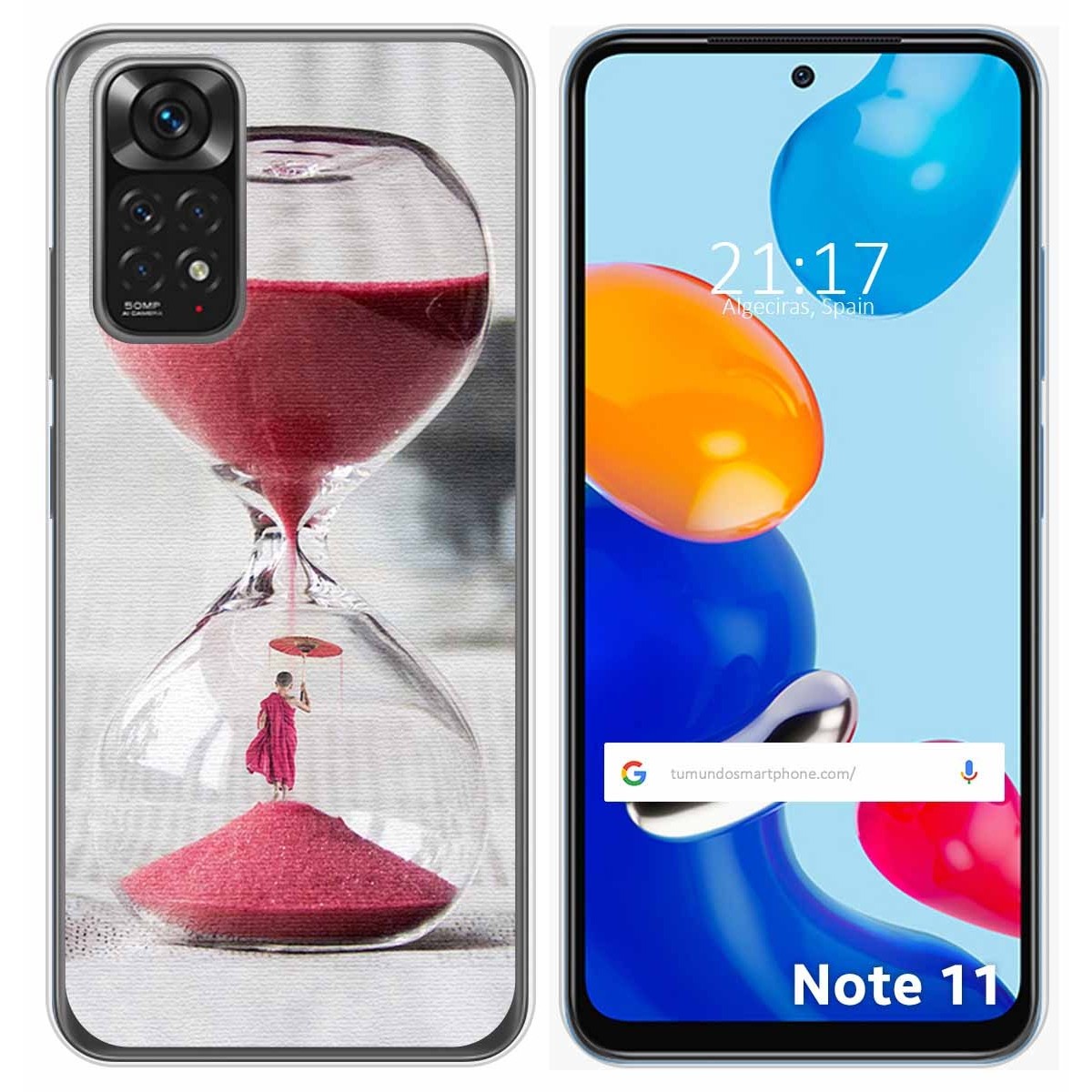 Funda Silicona para Xiaomi Redmi Note 11 / 11s diseño Reloj Dibujos