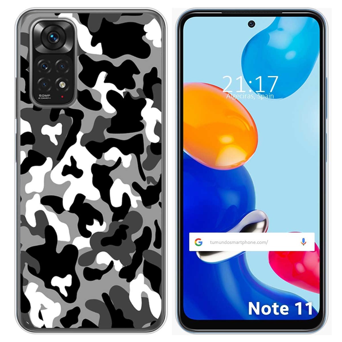 Funda Silicona para Xiaomi Redmi Note 11 / 11s diseño Snow Camuflaje Dibujos