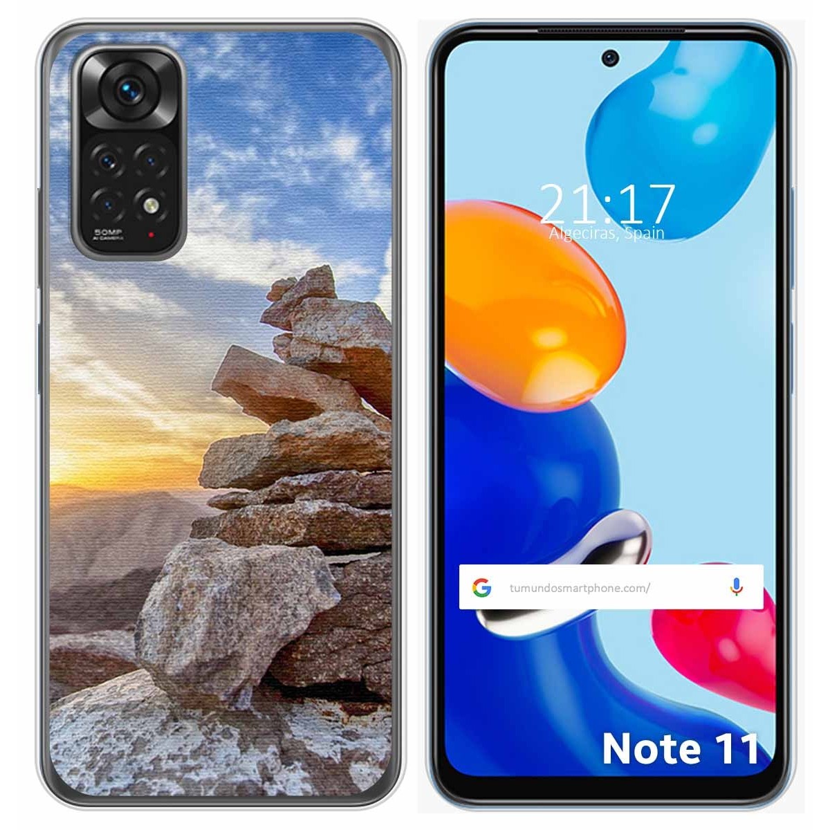 Funda Silicona para Xiaomi Redmi Note 11 / 11s diseño Sunset Dibujos