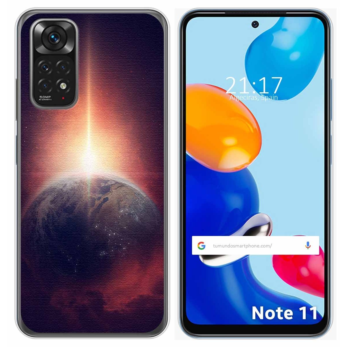 Funda Silicona para Xiaomi Redmi Note 11 / 11s diseño Tierra Dibujos