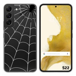 Funda Silicona Transparente para Samsung Galaxy S22 5G diseño Araña Dibujos