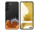 Funda Silicona Transparente para Samsung Galaxy S22 5G diseño Bufalo Dibujos