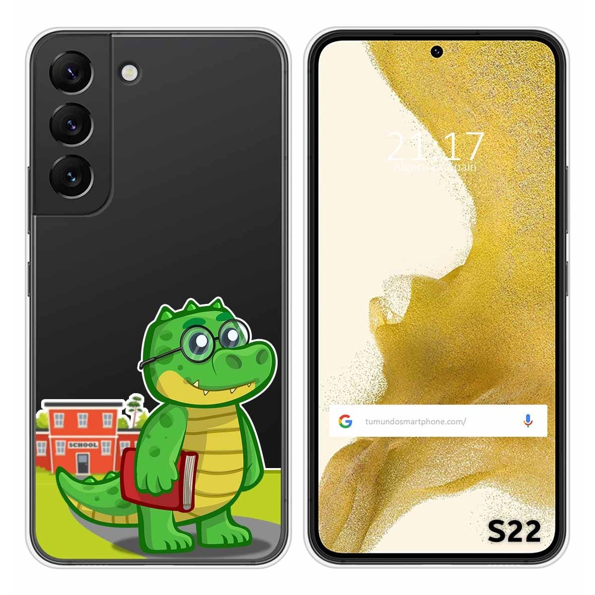 Funda Silicona Transparente para Samsung Galaxy S22 5G diseño Coco Dibujos