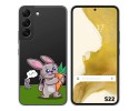 Funda Silicona Transparente para Samsung Galaxy S22 5G diseño Conejo Dibujos