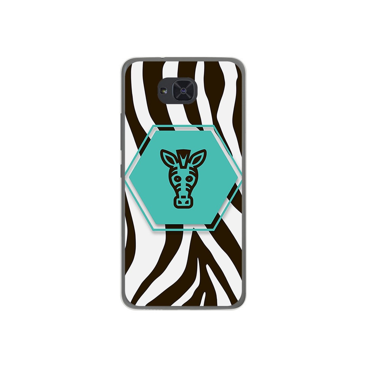 Funda Gel Tpu para Bq Aquaris U2 / U2 Lite Diseño Cebra Dibujos