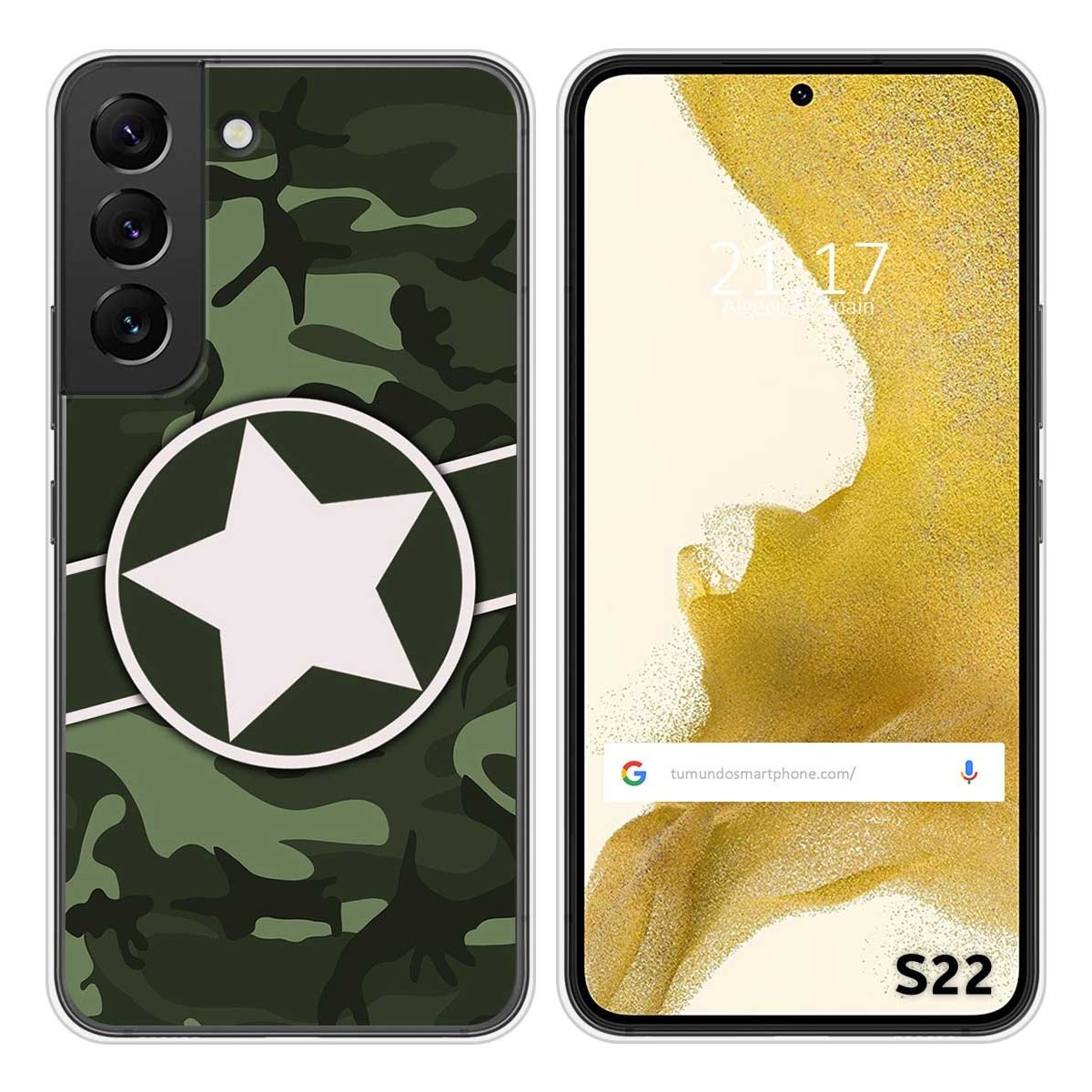 Funda Silicona para Samsung Galaxy S22 5G diseño Camuflaje 01 Dibujos