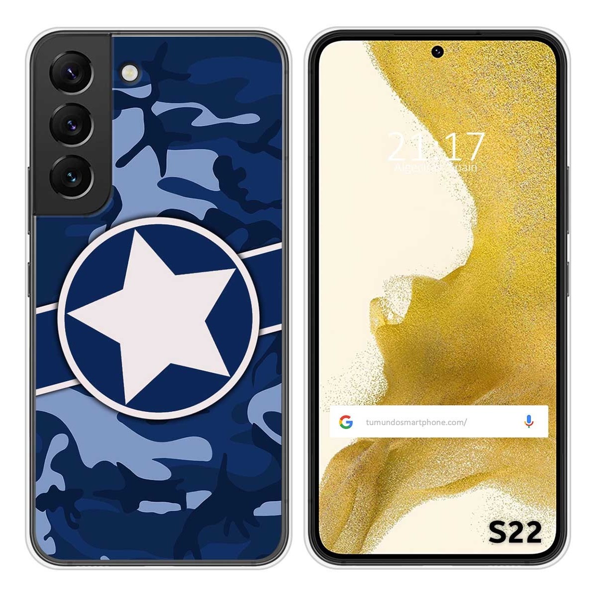 Funda Silicona para Samsung Galaxy S22 5G diseño Camuflaje 03 Dibujos