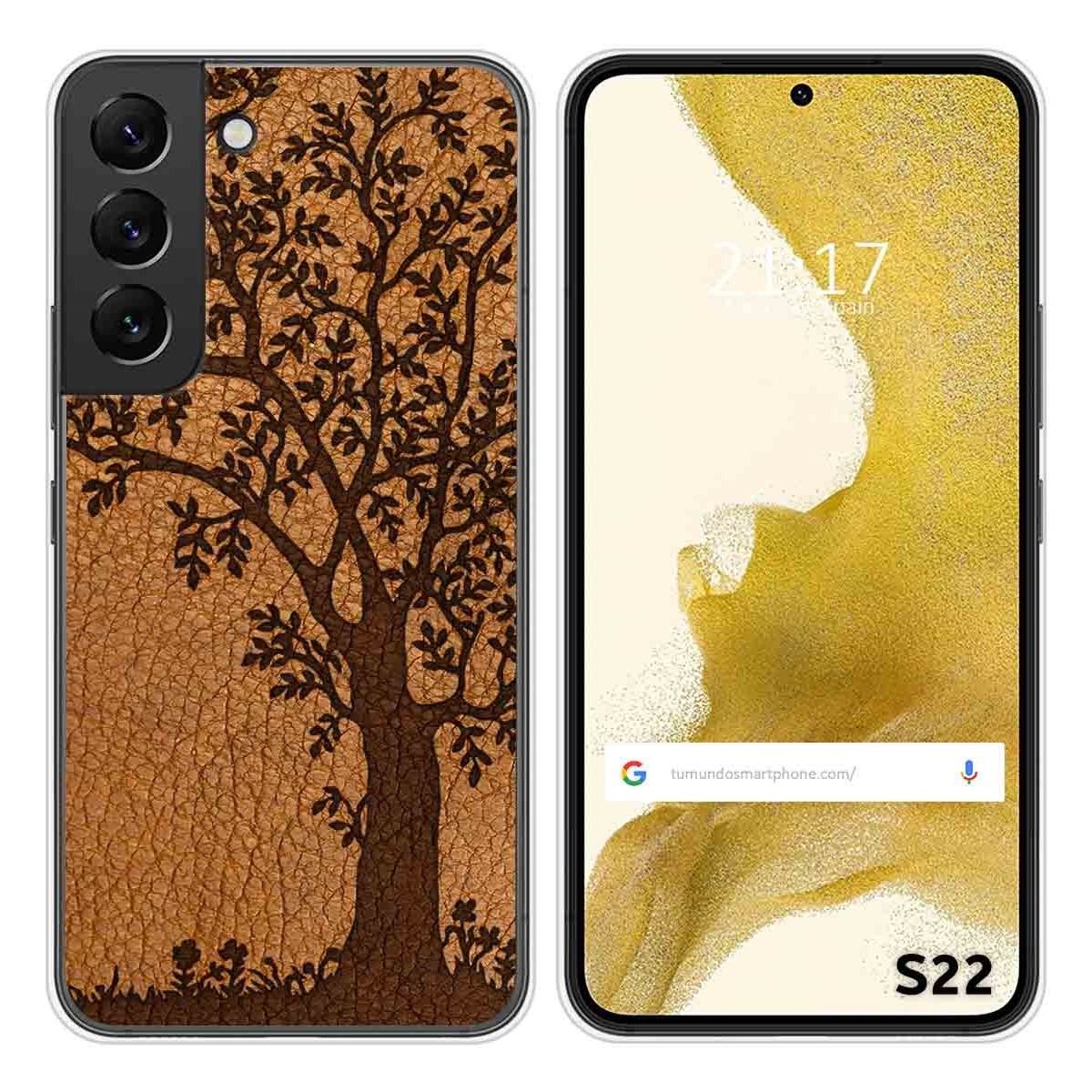 Funda Silicona para Samsung Galaxy S22 5G diseño Cuero 03 Dibujos