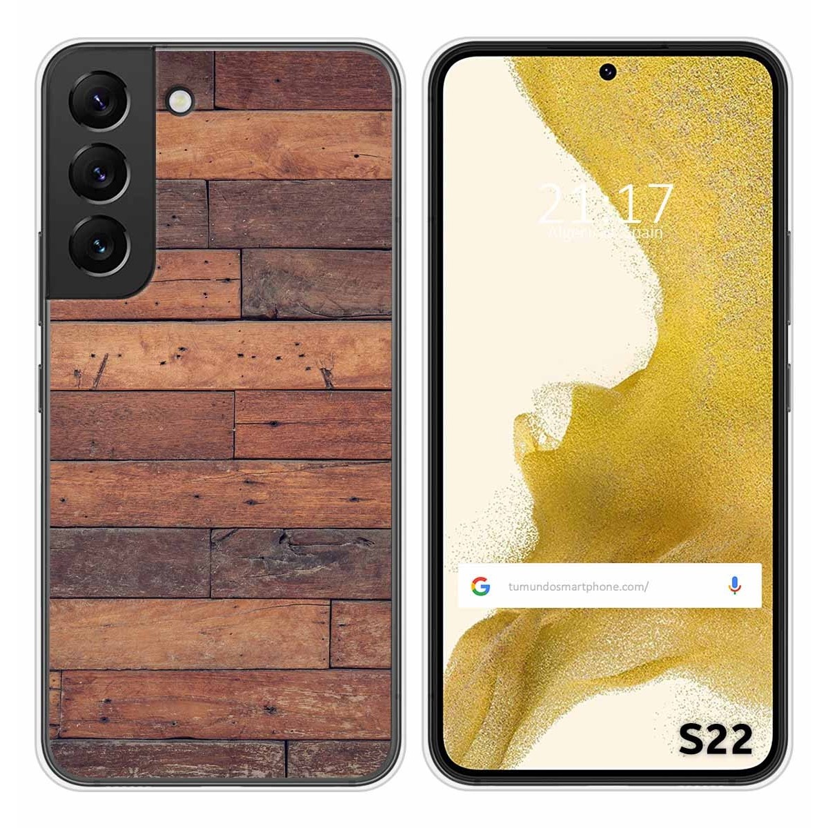 Funda Silicona para Samsung Galaxy S22 5G diseño Madera 03 Dibujos