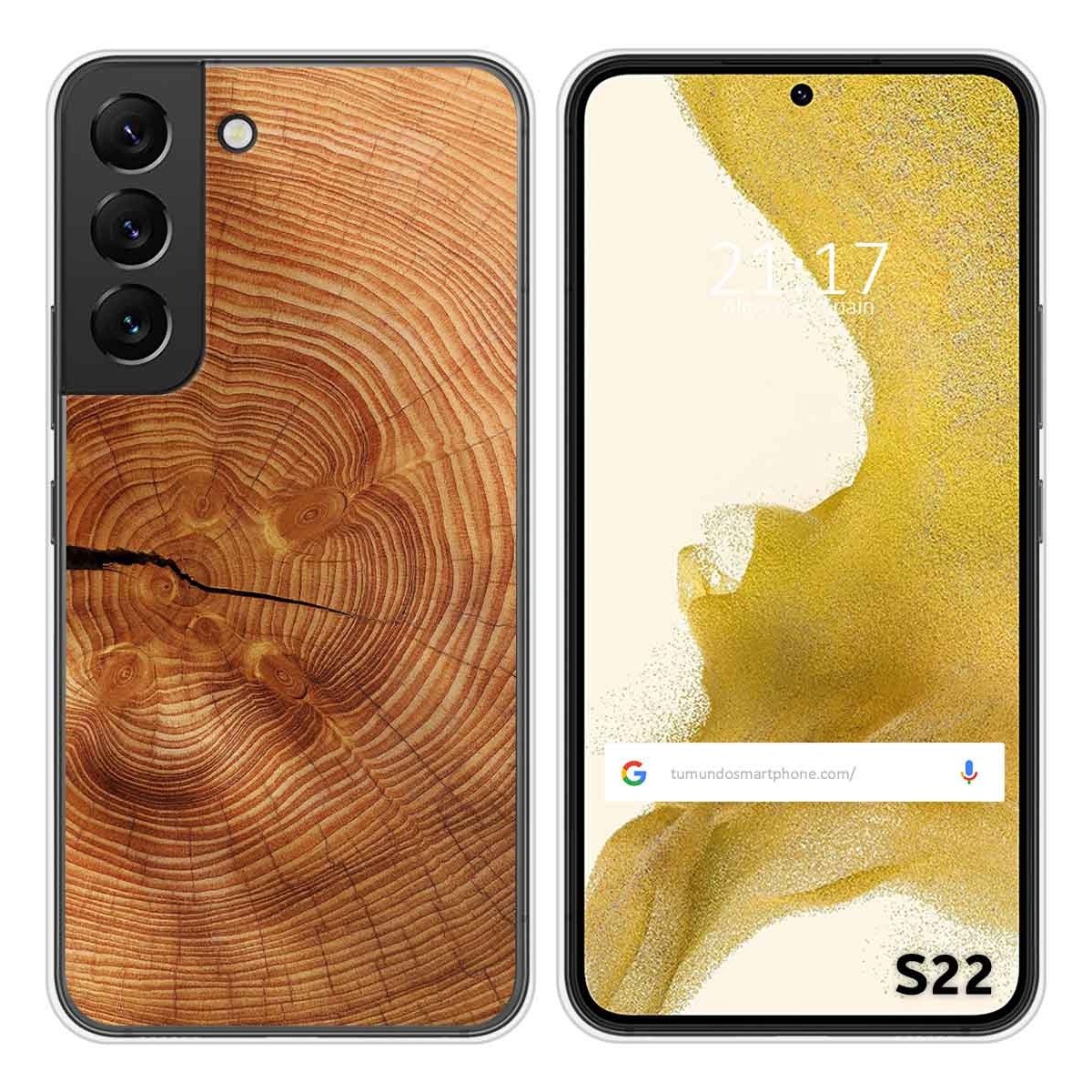 Funda Silicona para Samsung Galaxy S22 5G diseño Madera 04 Dibujos