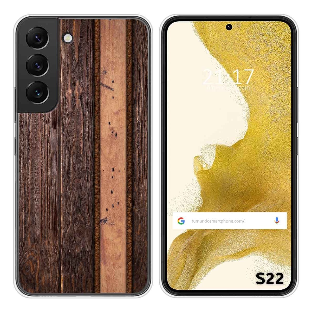 Funda Silicona para Samsung Galaxy S22 5G diseño Madera 05 Dibujos