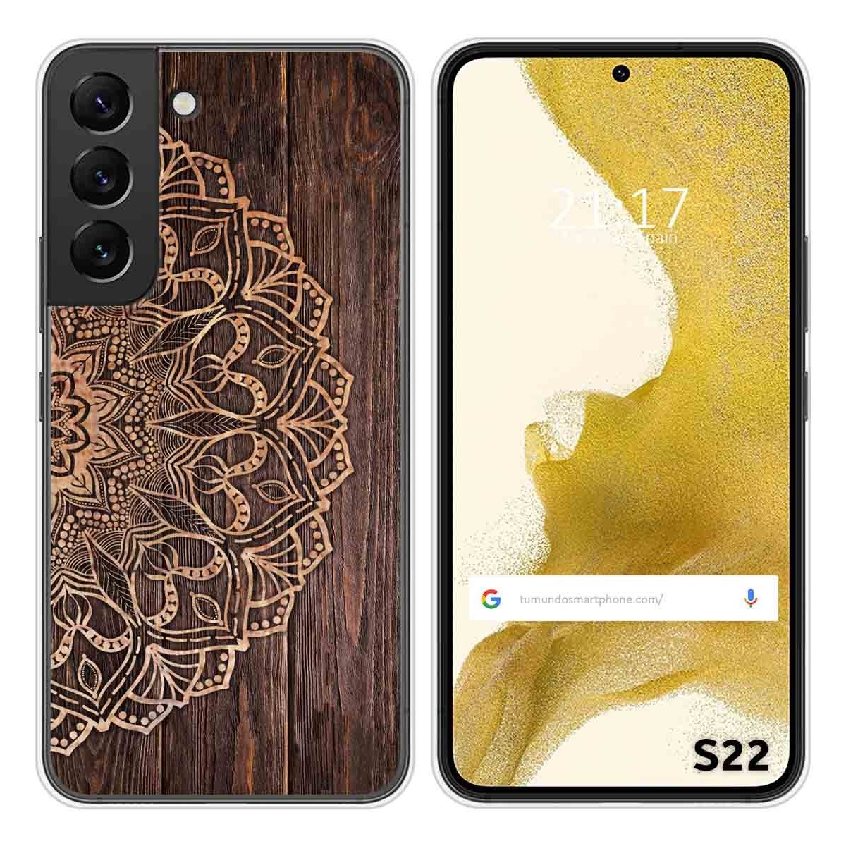 Funda Silicona para Samsung Galaxy S22 5G diseño Madera 06 Dibujos