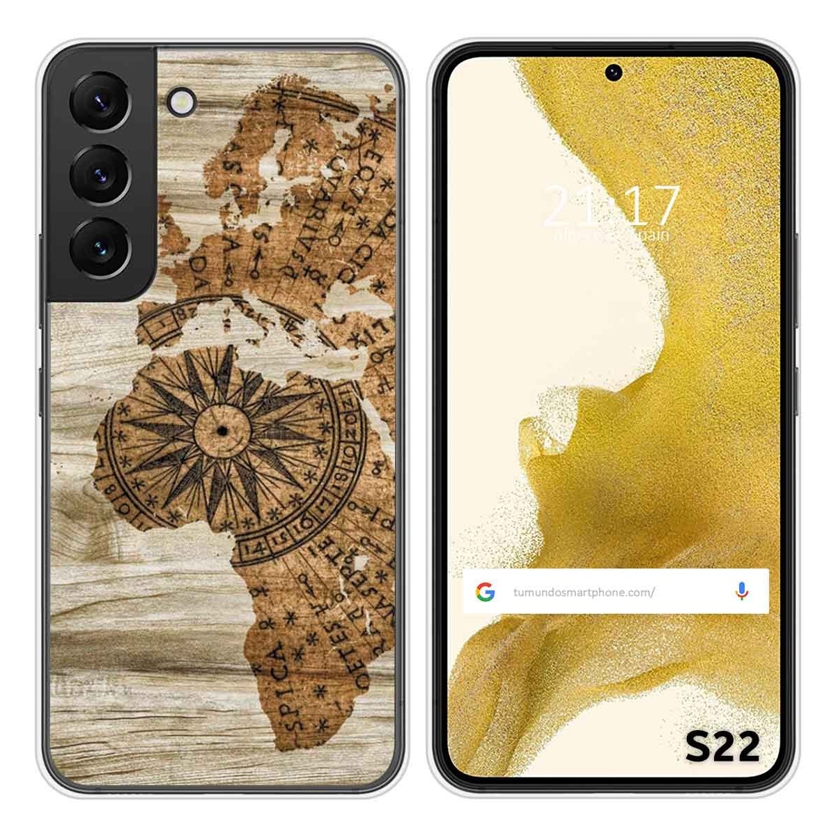 Funda Silicona para Samsung Galaxy S22 5G diseño Madera 07 Dibujos
