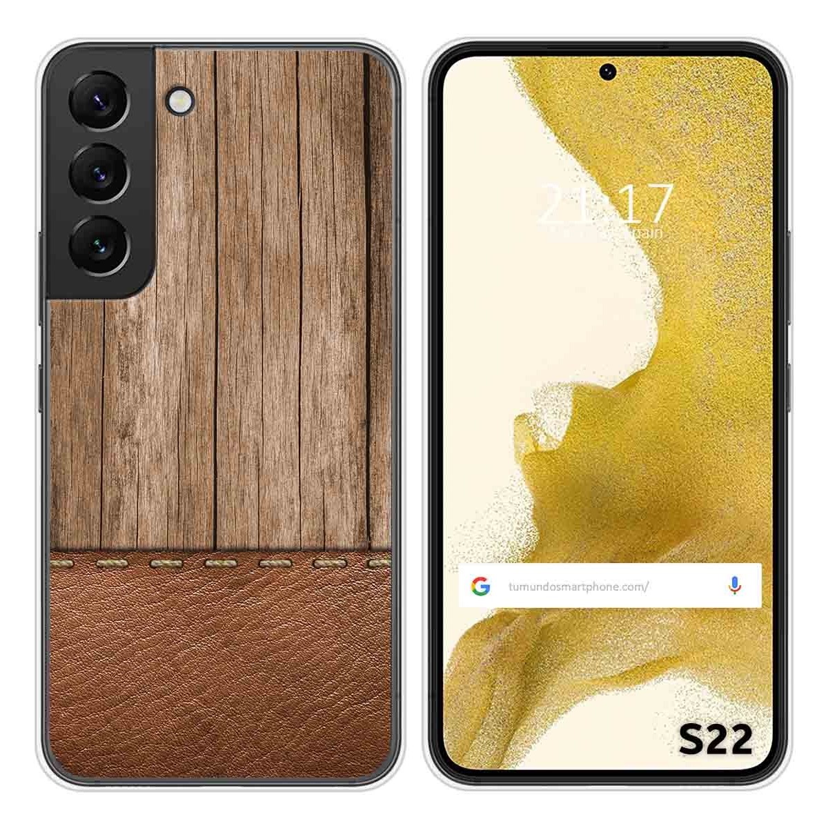 Funda Silicona para Samsung Galaxy S22 5G diseño Madera 09 Dibujos