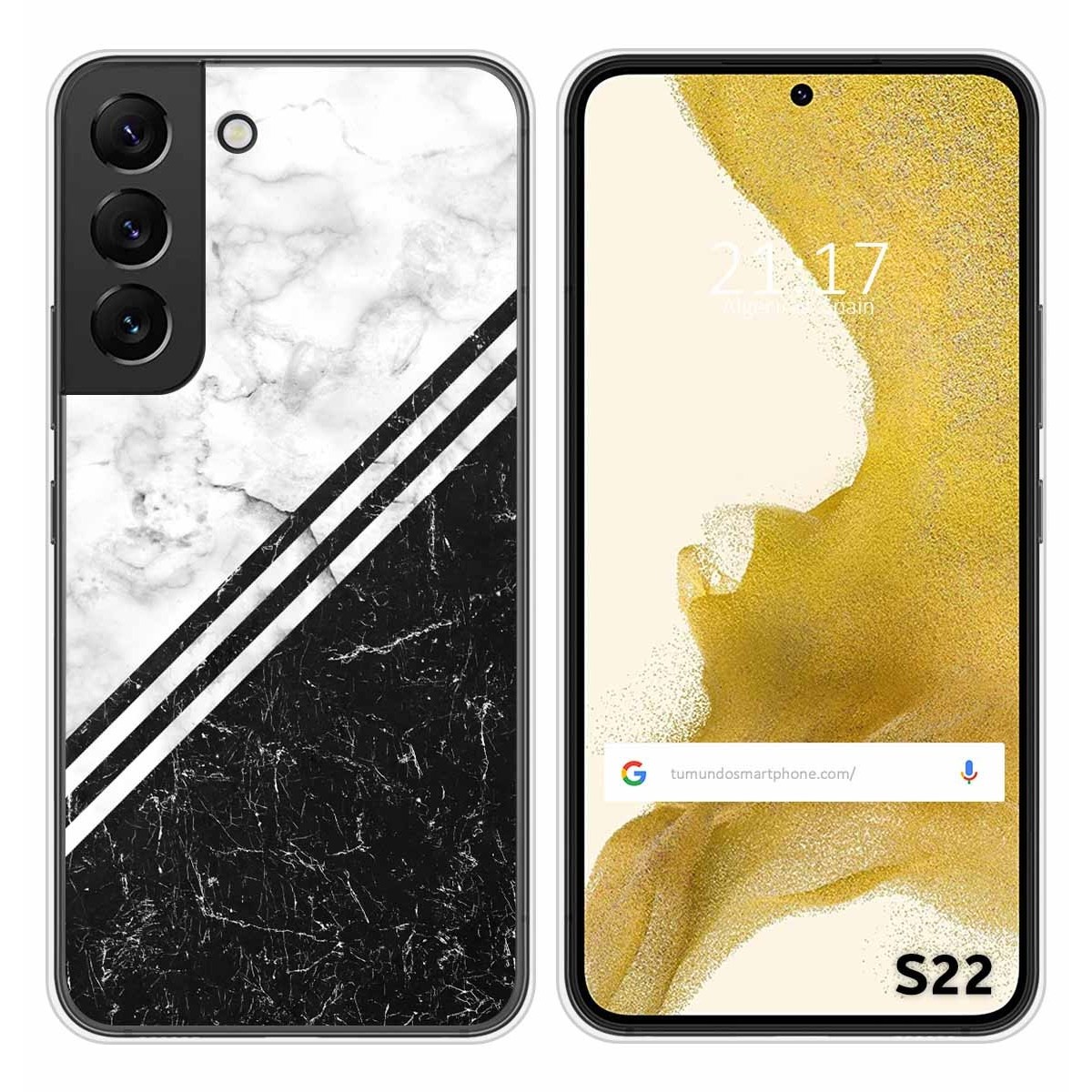 Funda Silicona para Samsung Galaxy S22 5G diseño Mármol 01 Dibujos