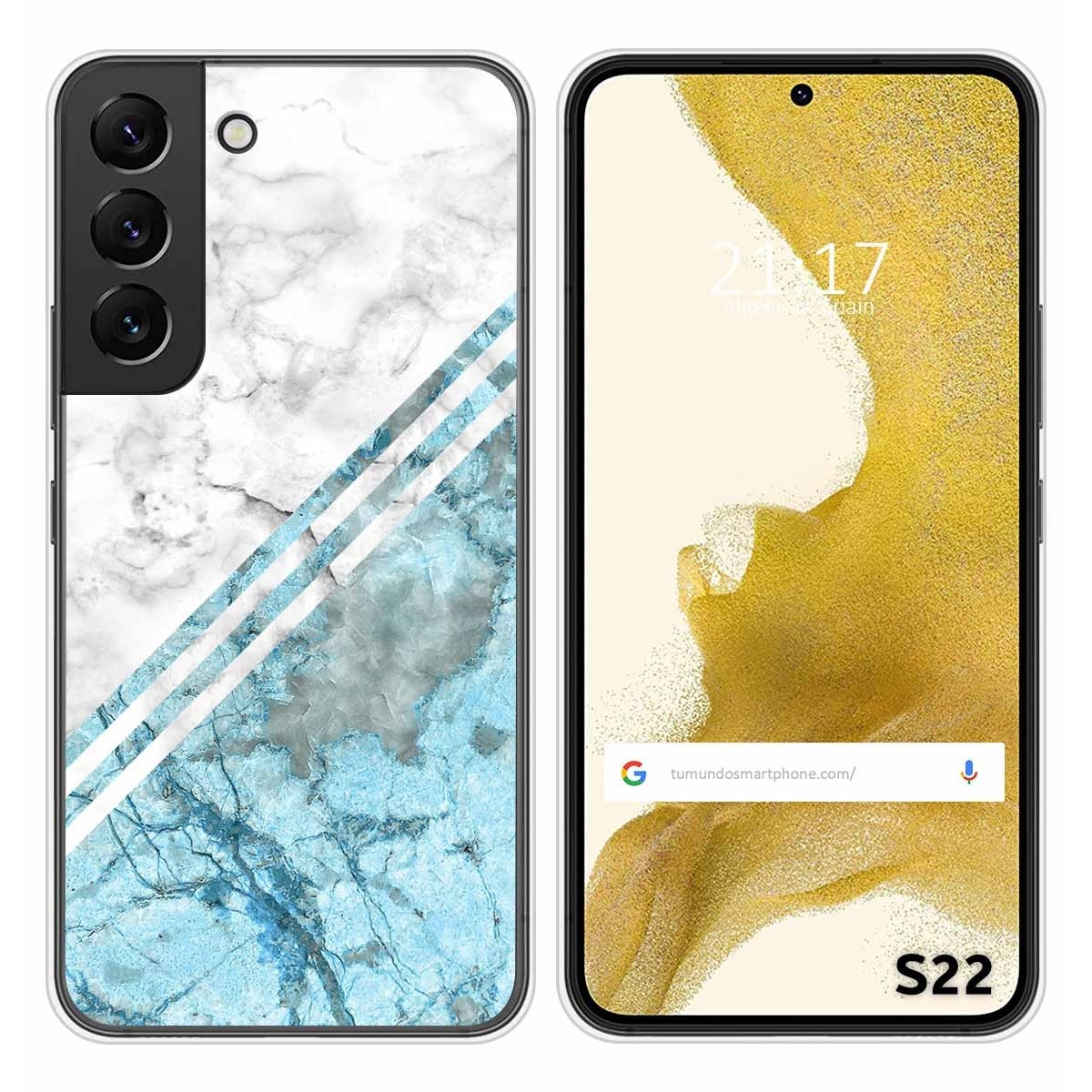 Funda Silicona para Samsung Galaxy S22 5G diseño Mármol 02 Dibujos