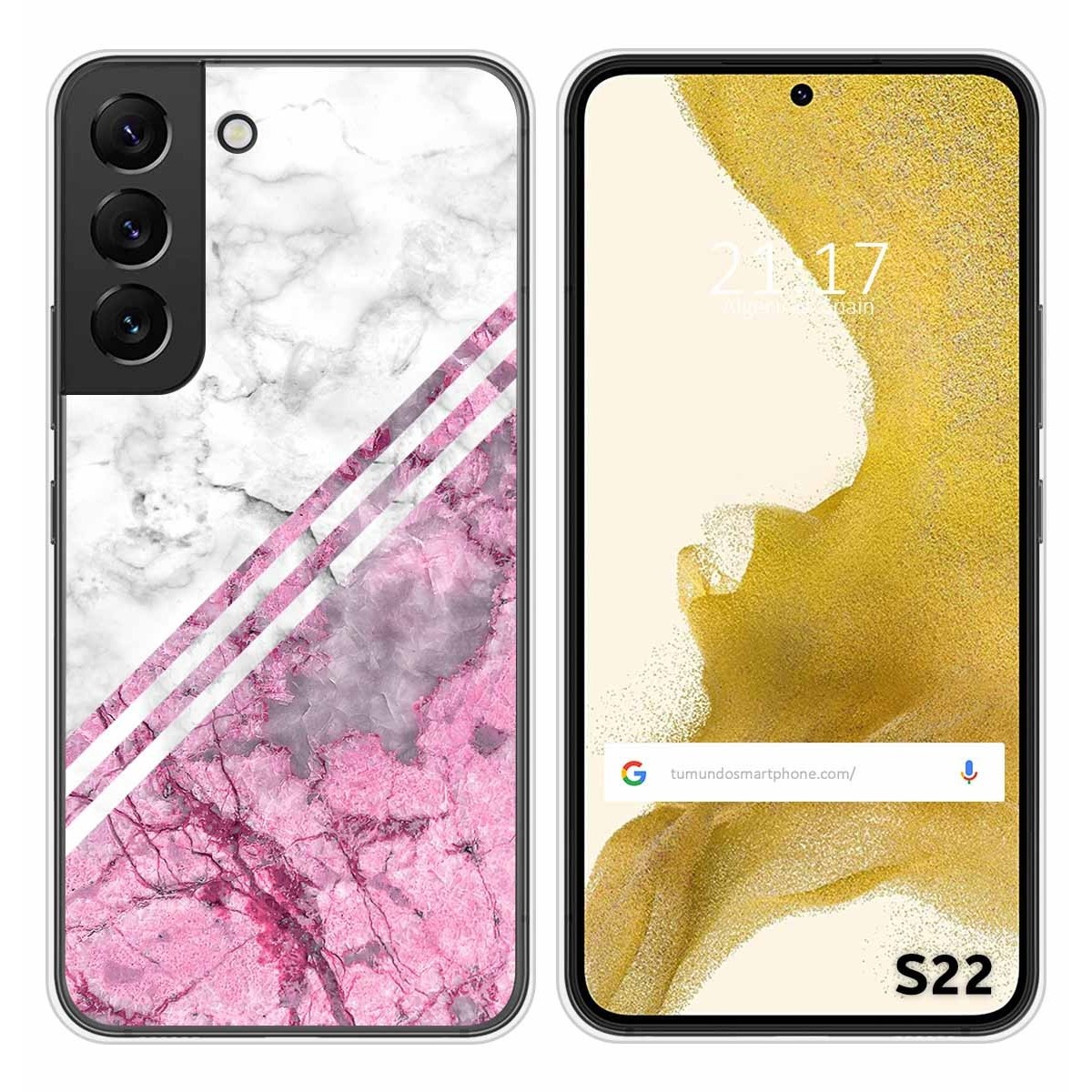 Funda Silicona para Samsung Galaxy S22 5G diseño Mármol 03 Dibujos