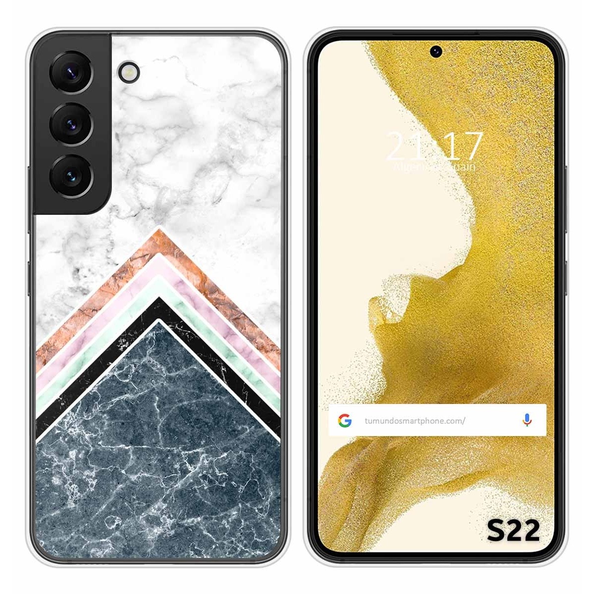 Funda Silicona para Samsung Galaxy S22 5G diseño Mármol 05 Dibujos